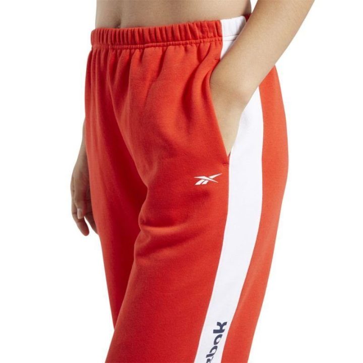 Moteriškos sportinės kelnės Reebok Te Linear Logo, raudonos