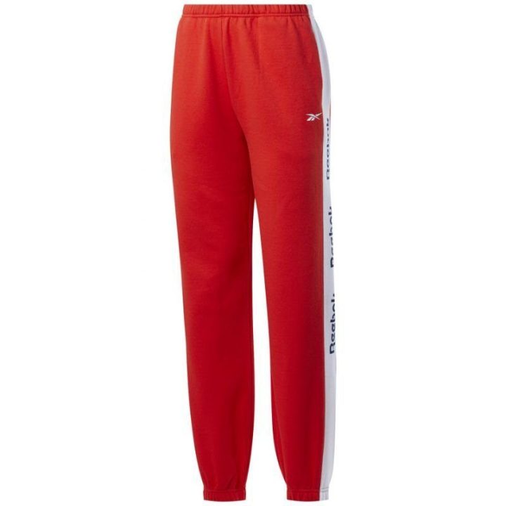 Moteriškos sportinės kelnės Reebok Te Linear Logo, raudonos