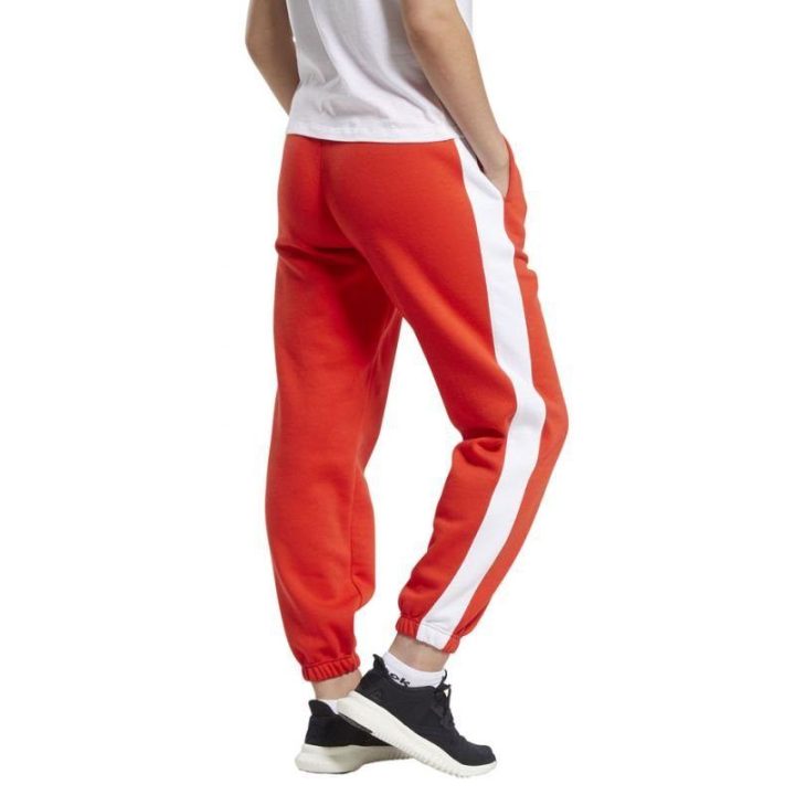 Moteriškos sportinės kelnės Reebok Te Linear Logo, raudonos