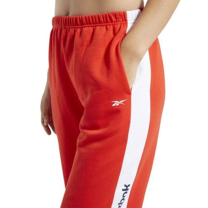 Moteriškos sportinės kelnės Reebok Te Linear Logo, raudonos