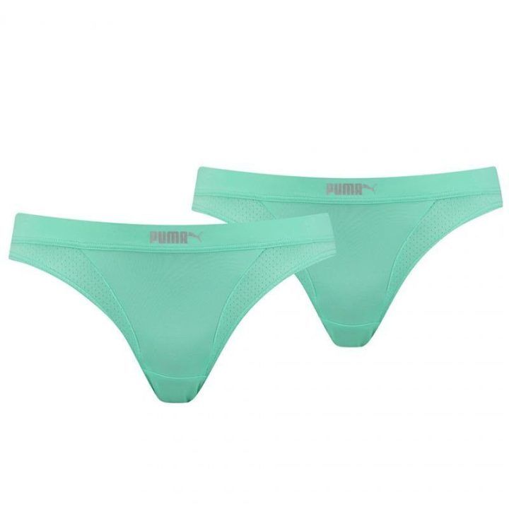 Moteriškas kelnaičių komplektas Puma Micro Mesh, 2 poros, mėtų