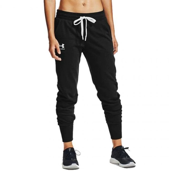 Moteriškos sportinės kelnės Under Armour Rival Fleece, juodos