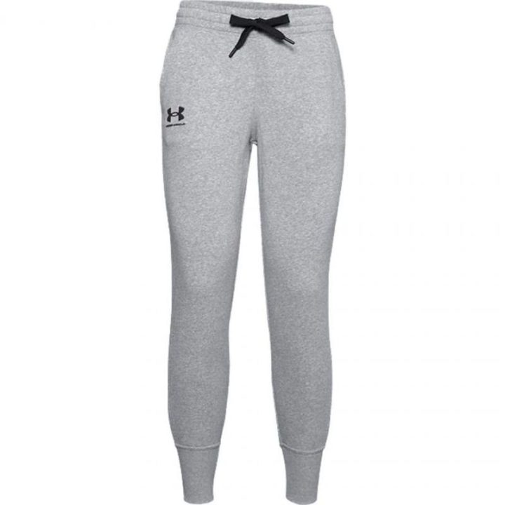 Moteriškos sportinės kelnės Under Armour Rival Fleece, pilkos melanžinės
