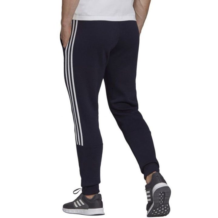 Vyriškos medvilninės sportinės kelnės adidas Essentials, tamsiai mėlynos