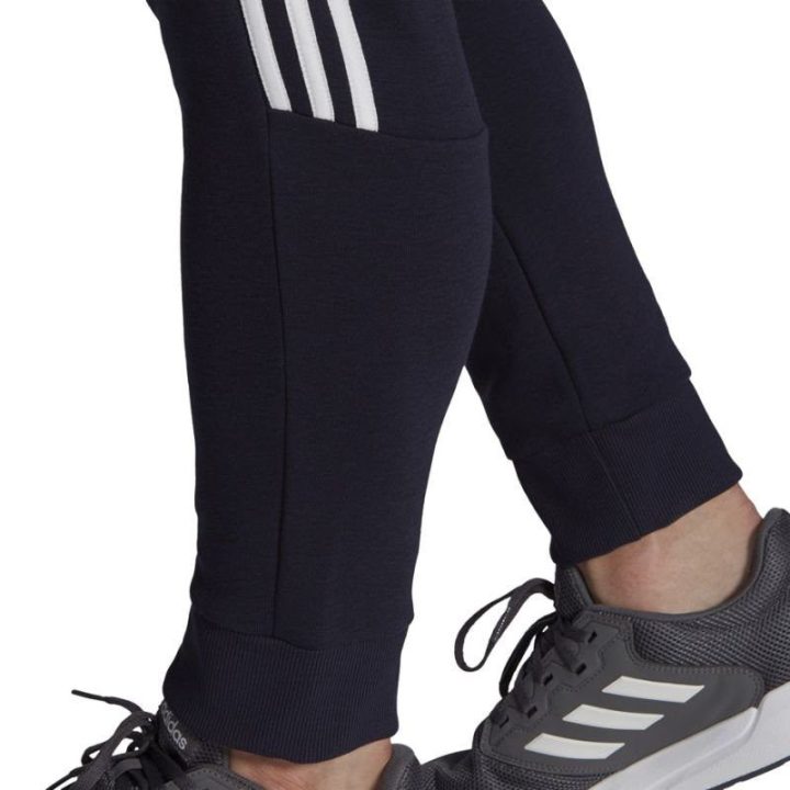 Vyriškos medvilninės sportinės kelnės adidas Essentials, tamsiai mėlynos