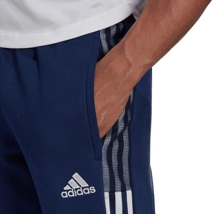 Vyriškos sportinės kelnės su užtraukiamomis kišenėmis adidas Tiro 21, tamsiai mėlynos