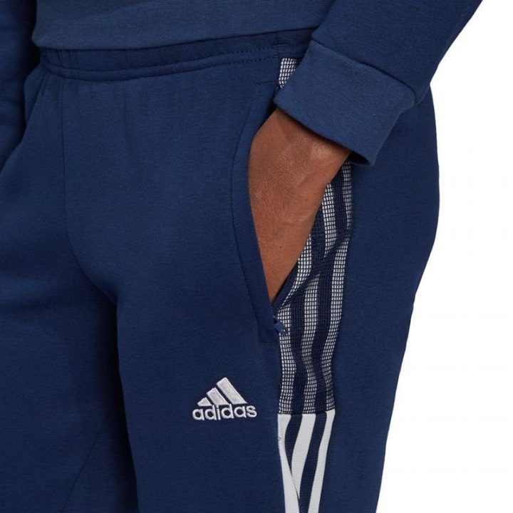 Moteriškos prigludusio kirpimo sportinės kelnės adidas Tiro 21, tamsiai mėlynos