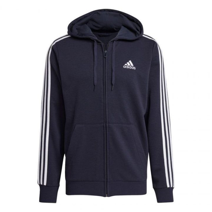 Vyriškas džemperis adidas Essentials su pilnu užtrauktuku, tamsiai mėlynas