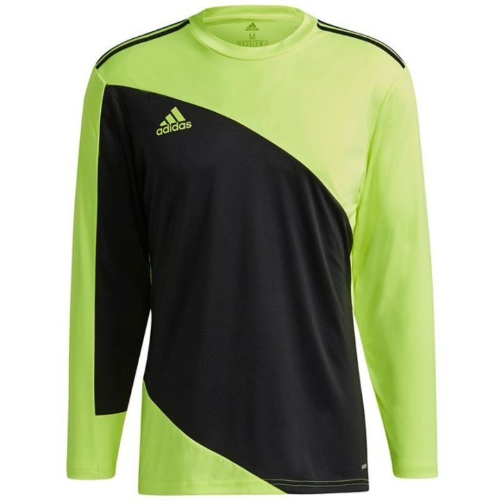 Vyriški vartininko marškinėliai adidas, juodi ir salotiniai