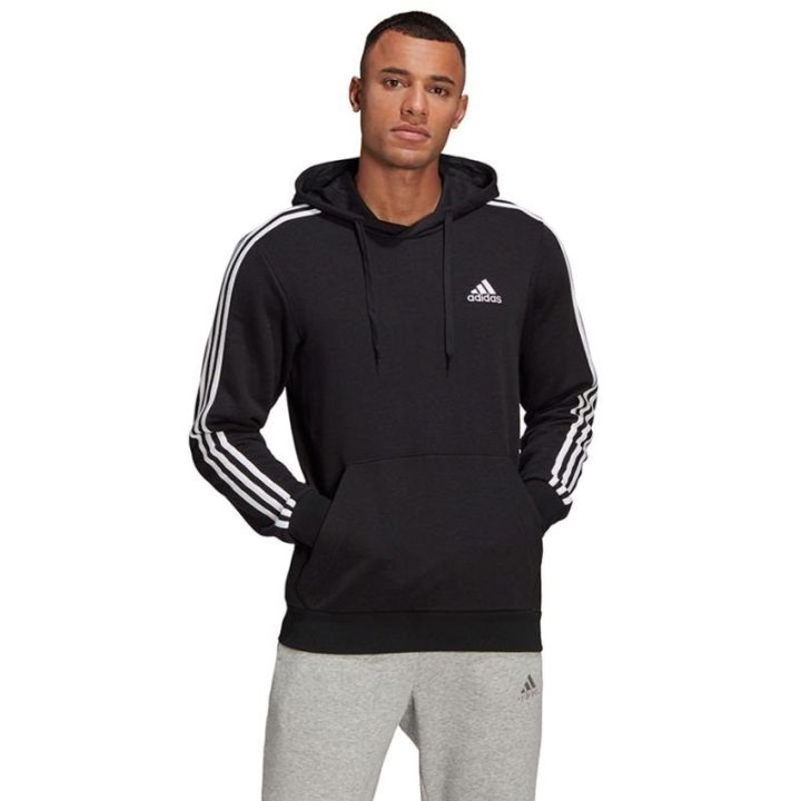 Vyriškas džemperis su reguliuojamu gobtuvu adidas Essentials, juodas