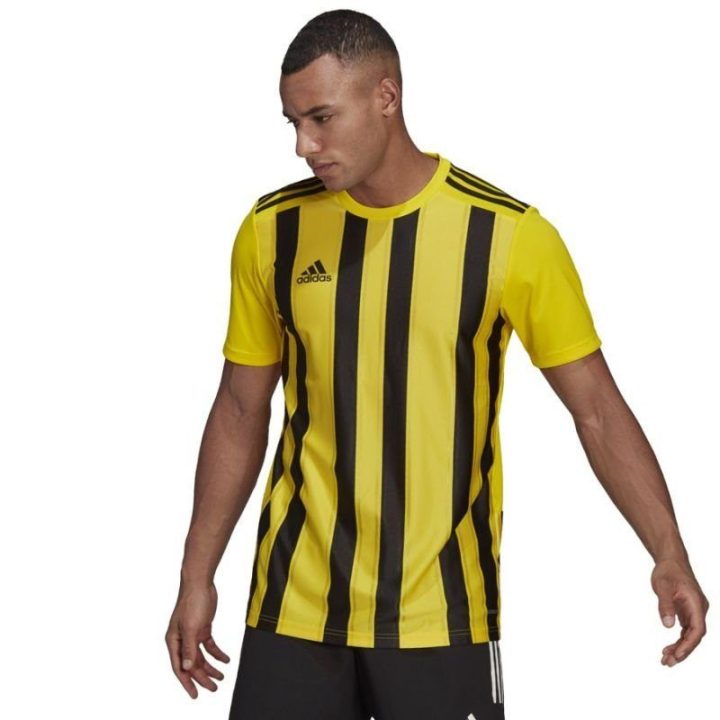 Vyriški marškinėliai adidas Striped 21, geltoni ir juodi