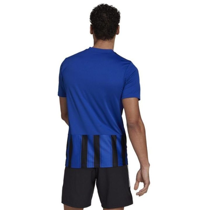 Vyriški marškinėliai adidas Striped 21, mėlyni ir juodi