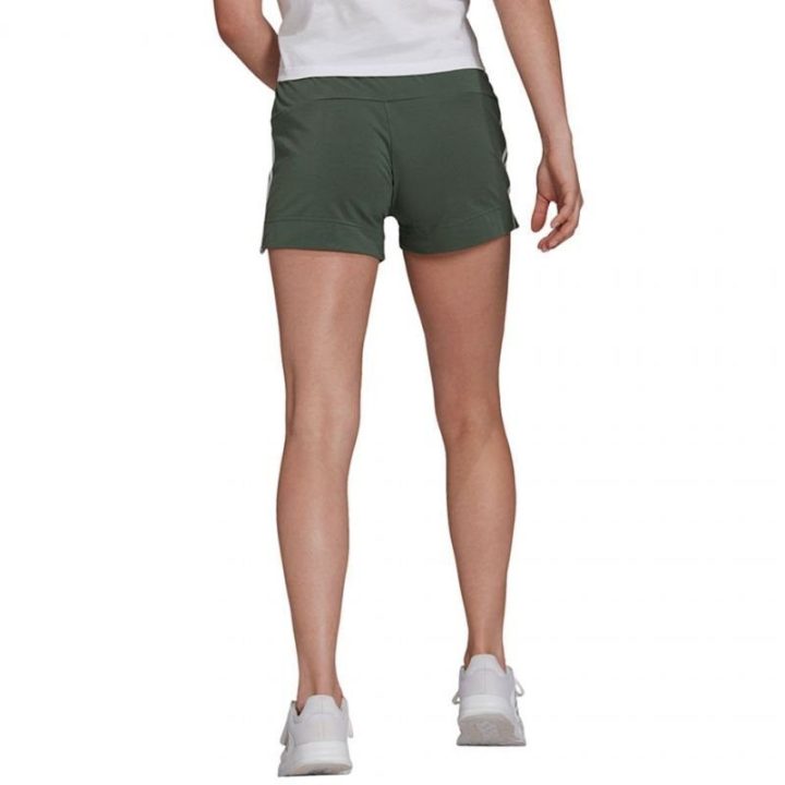 Moteriški medvilniniai šortai adidas Essentials Slim, chaki