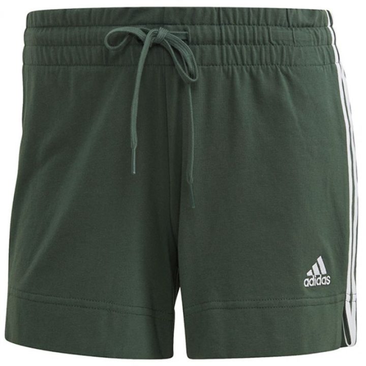 Moteriški medvilniniai šortai adidas Essentials Slim, chaki