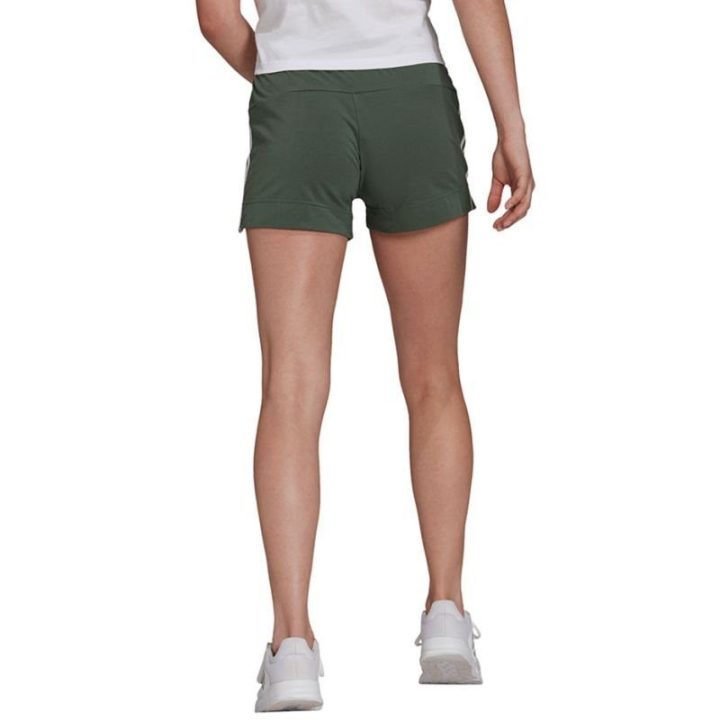 Moteriški medvilniniai šortai adidas Essentials Slim, chaki