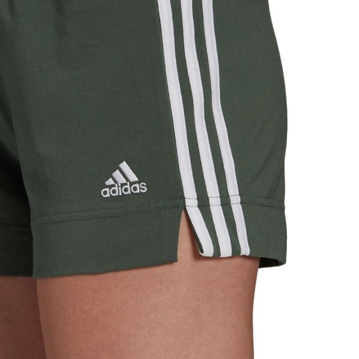 Moteriški medvilniniai šortai adidas Essentials Slim, chaki
