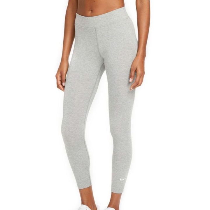 Moteriškos tamprės 7/8 su medvilne Nike NSW Essentials, pilkos