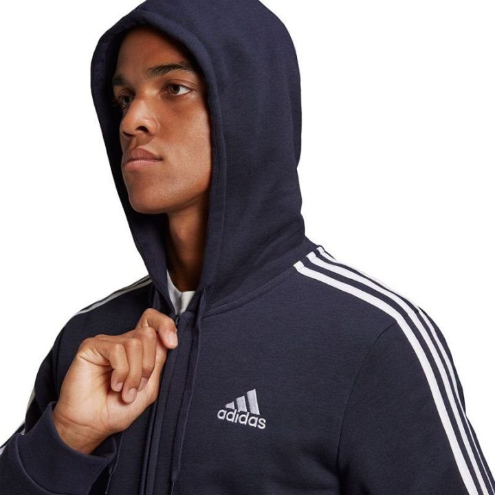 Vyriškas džemperis su užtrauktuku adidas Essentials, tamsiai mėlynas