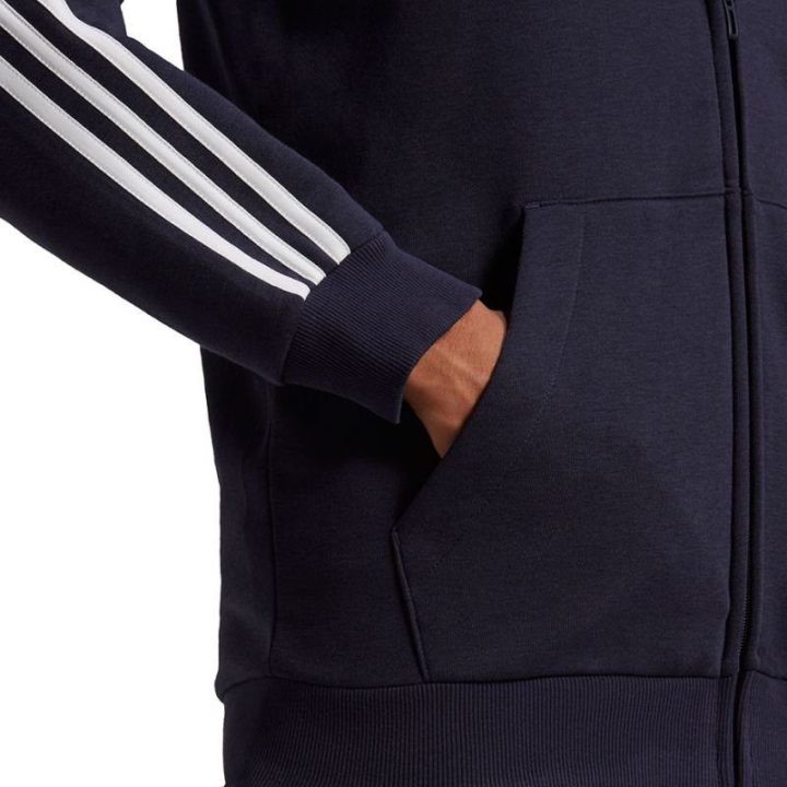 Vyriškas džemperis su užtrauktuku adidas Essentials, tamsiai mėlynas