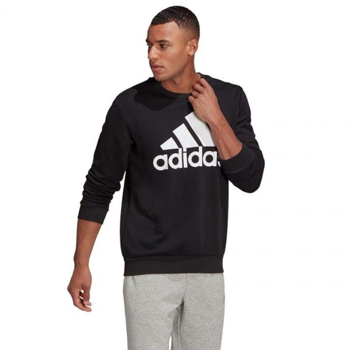 Vyriškas medvilninis džemperis adidas Essentials, juodas