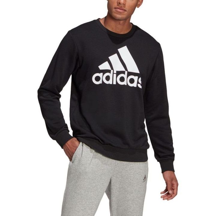 Vyriškas medvilninis džemperis adidas Essentials, juodas