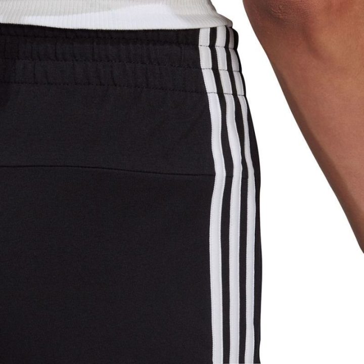 Moteriški medvilniniai šortai adidas Essentials Slim, juodi ir balti