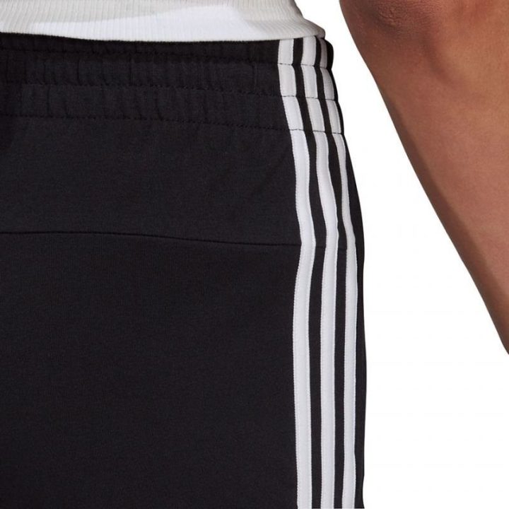 Moteriški medvilniniai šortai adidas Essentials Slim, juodi ir balti