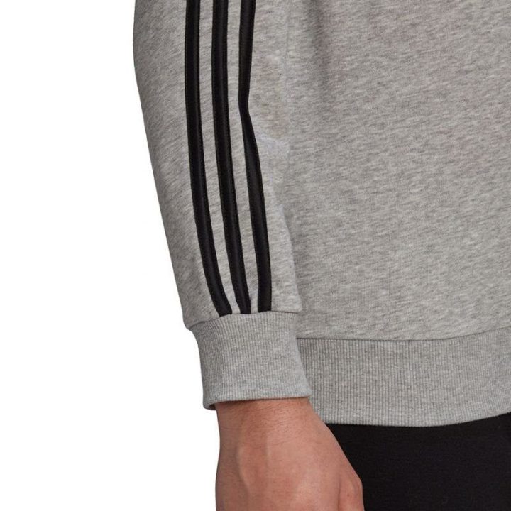 Vyriškas medvilninis džemperis su juostomis adidas Essentials, pilkas