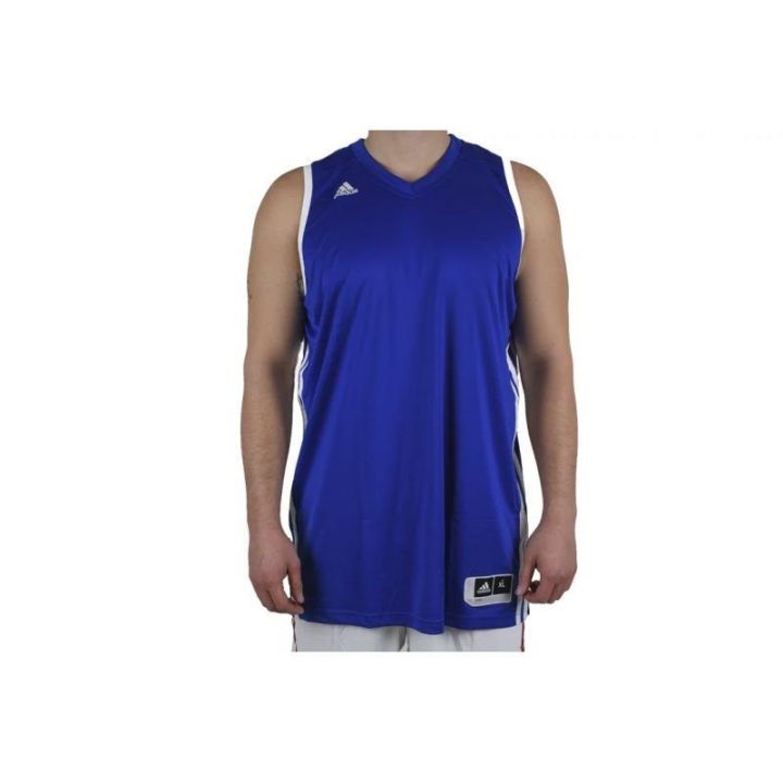 Vyriški marškinėliai be rankovių adidas E Kit JSY 2.0, mėlyni