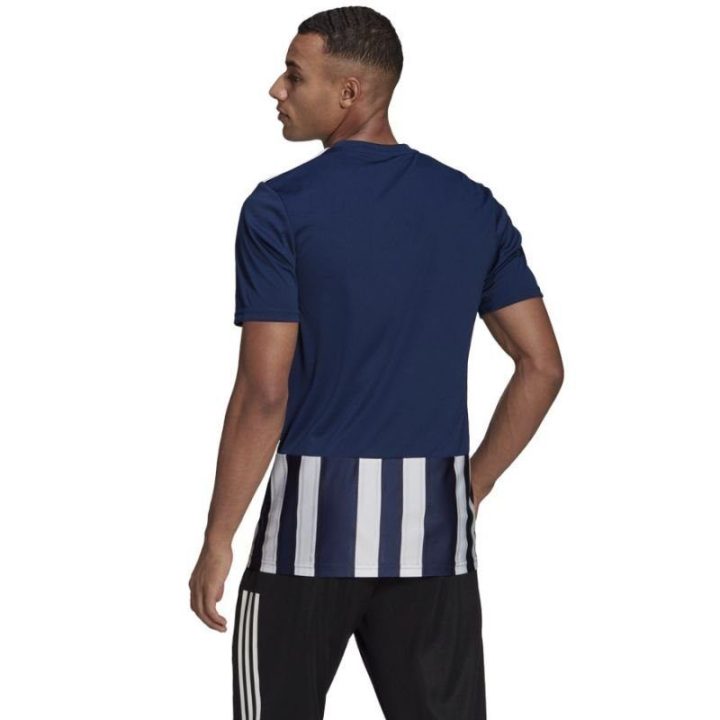 Vyriški marškinėliai adidas Striped 21, tamsiai mėlyni ir balti