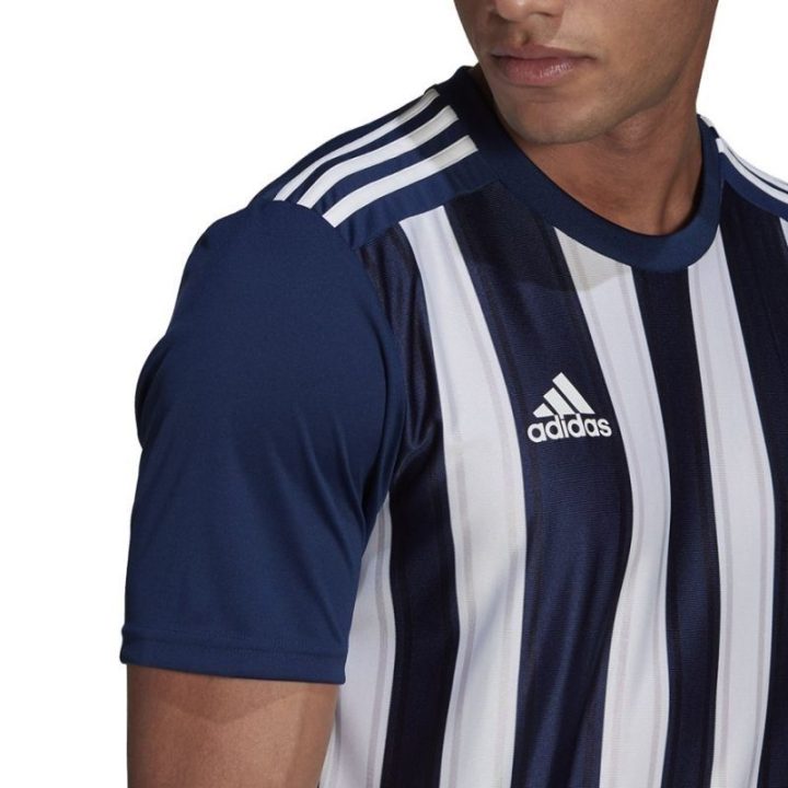 Vyriški marškinėliai adidas Striped 21, tamsiai mėlyni ir balti