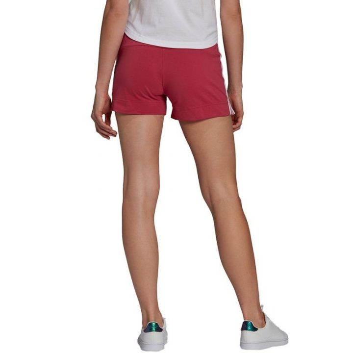 Moteriški medvilniniai šortai adidas Essentials, bordo