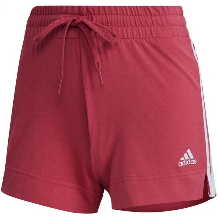 Moteriški medvilniniai šortai adidas Essentials, bordo