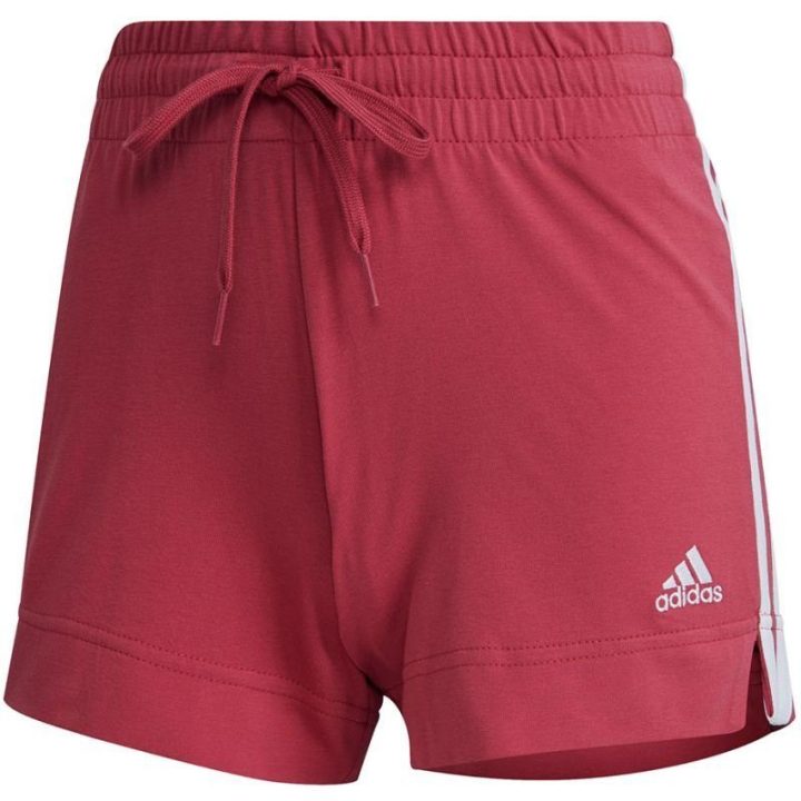 Moteriški medvilniniai šortai adidas Essentials, bordo