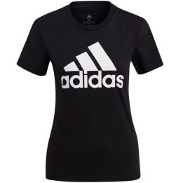 Moteriški medvilniniai marškinėliai adidas Essentials Regular, juodi