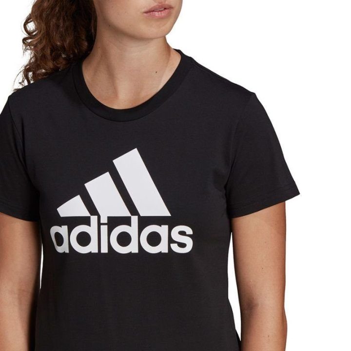 Moteriški medvilniniai marškinėliai adidas Essentials Regular, juodi