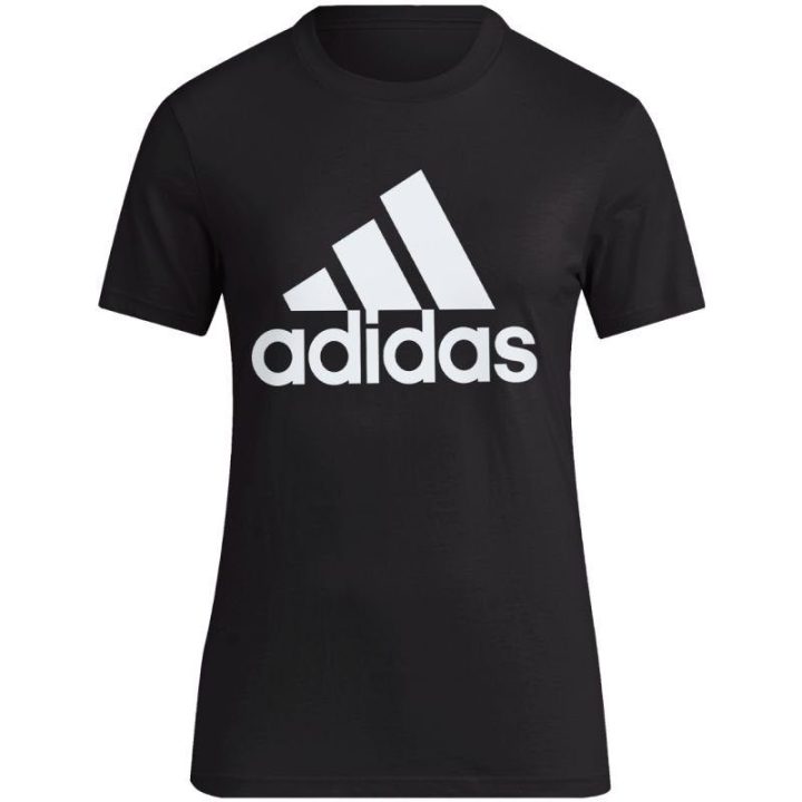 Moteriški medvilniniai marškinėliai adidas Essentials Regular, juodi