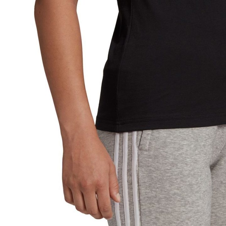 Moteriški medvilniniai marškinėliai adidas Essentials Regular, juodi