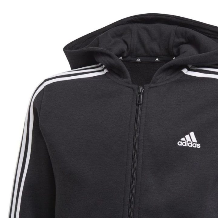 Džemperis berniukams su gobtuvu adidas Essentials 3S, juodas