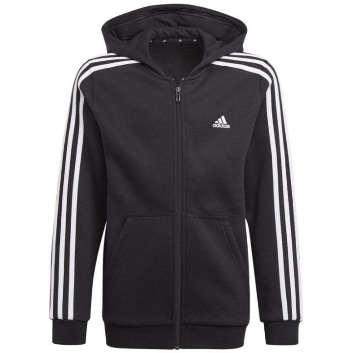 Džemperis berniukams su gobtuvu adidas Essentials 3S, juodas