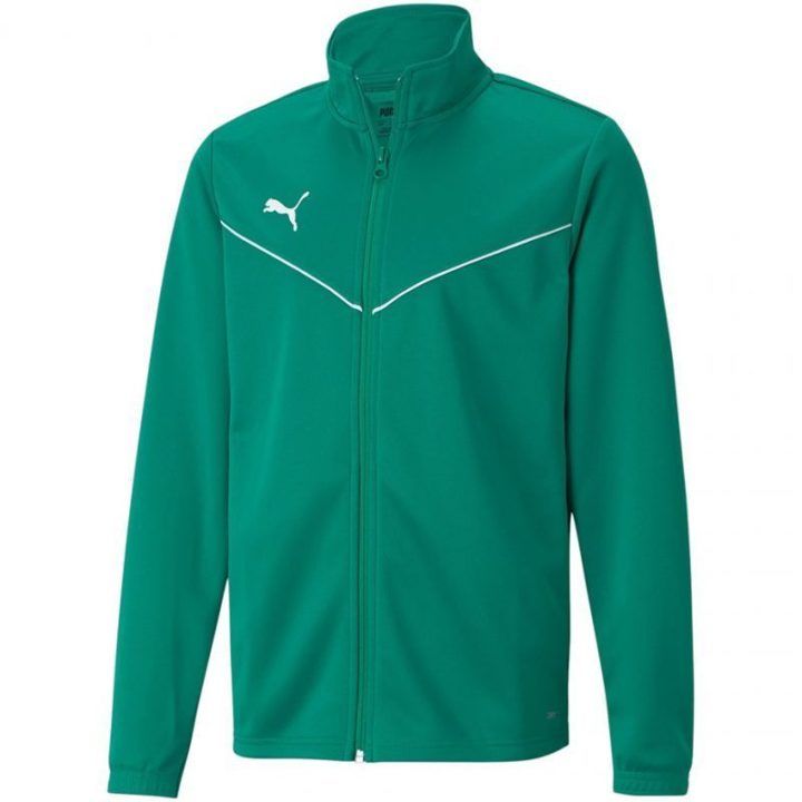 Vaikiška treniruočių striukė Puma teamRise Training Poly, žalia