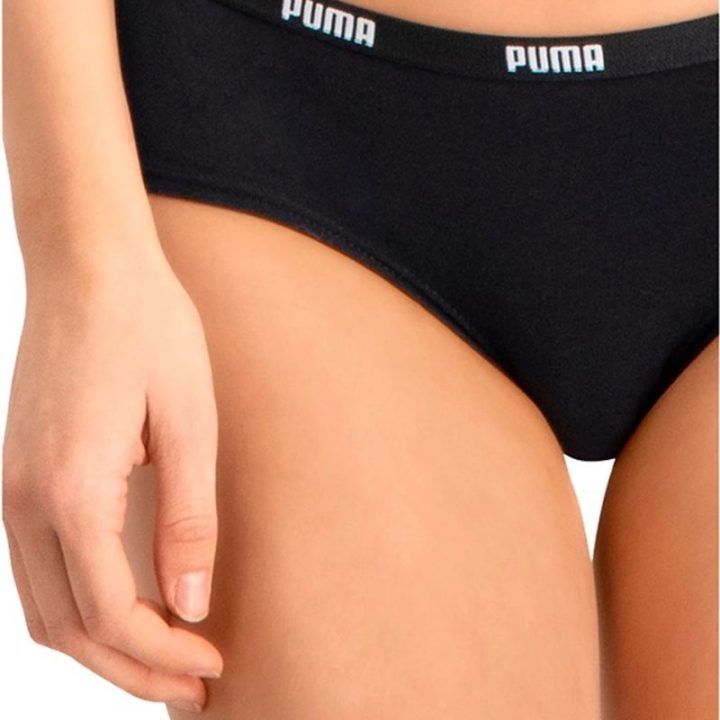 Medvilninių hipsterio kelnaičių rinkinys Puma, 2 poros, juodos
