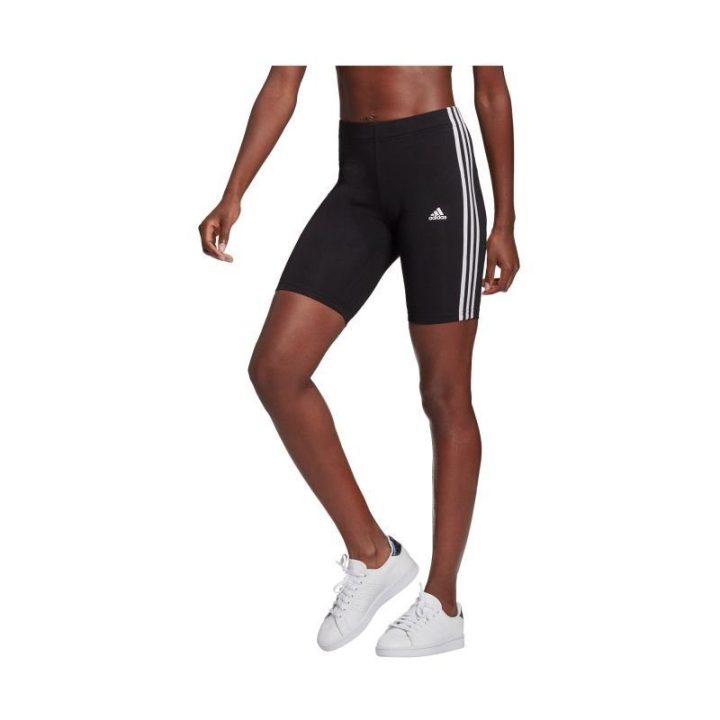 Moteriški medvilniniai šortai adidas Essentials 3S Bike, juodi