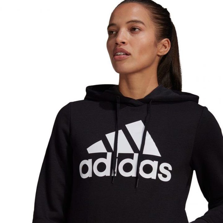 Moteriškas džemperis su kengūros kišene adidas, juodas
