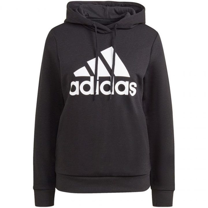 Moteriškas džemperis su kengūros kišene adidas, juodas