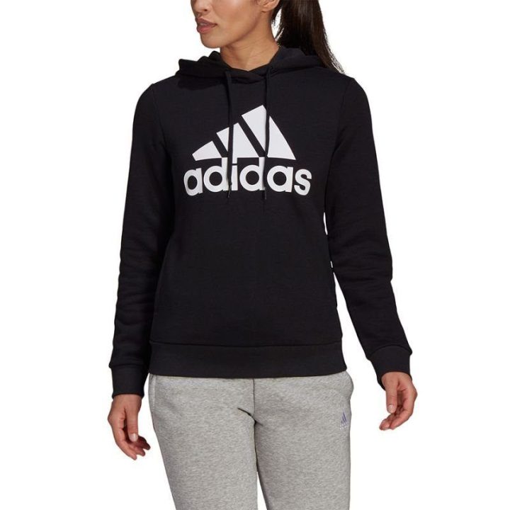 Moteriškas džemperis su kengūros kišene adidas, juodas