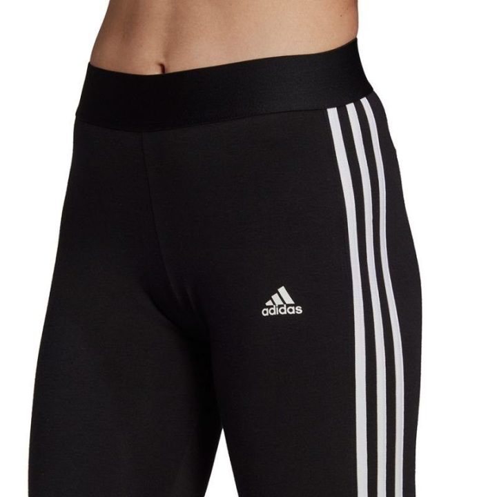 Moteriškos medvilninės tamprės su juostomis adidas Essentials, juodos
