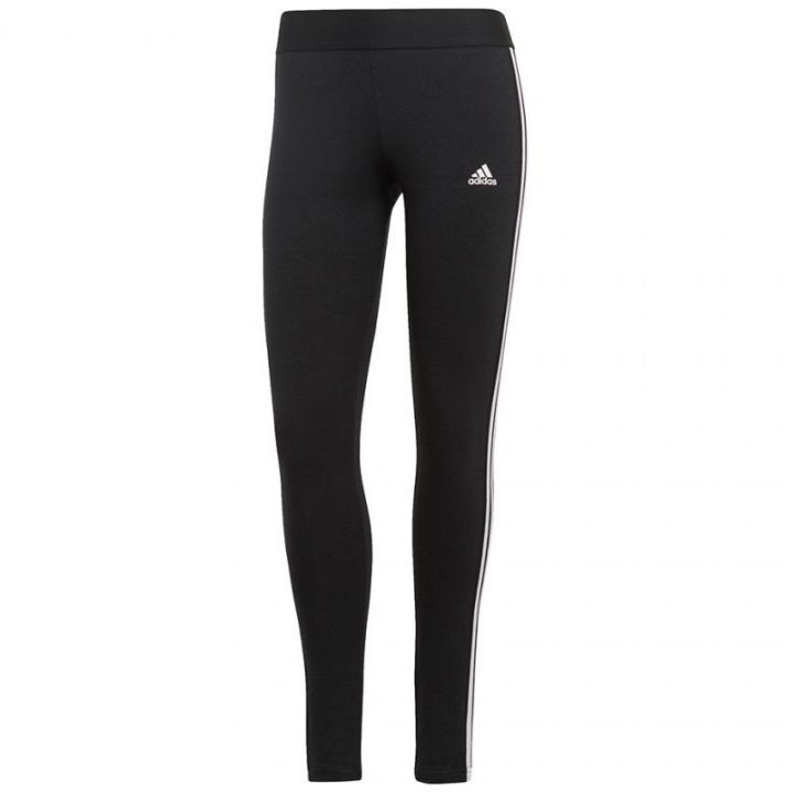 Moteriškos medvilninės tamprės su juostomis adidas Essentials, juodos