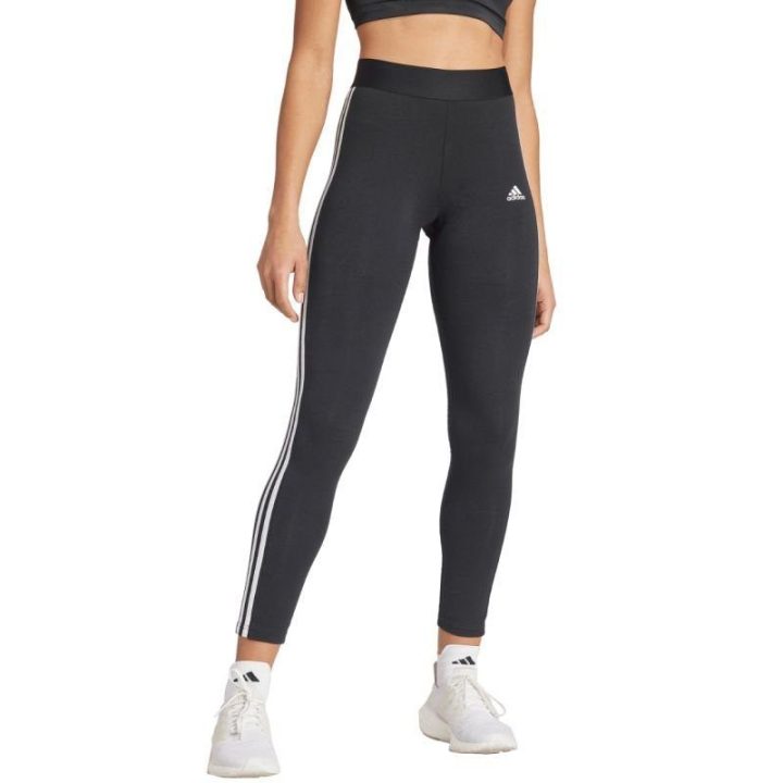 Moteriškos medvilninės tamprės su juostomis adidas Essentials, juodos