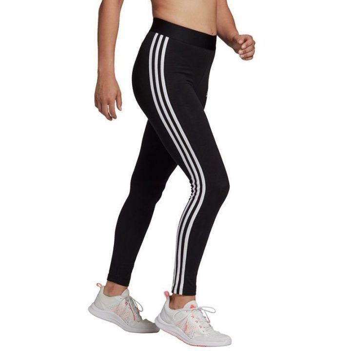 Moteriškos medvilninės tamprės su juostomis adidas Essentials, juodos